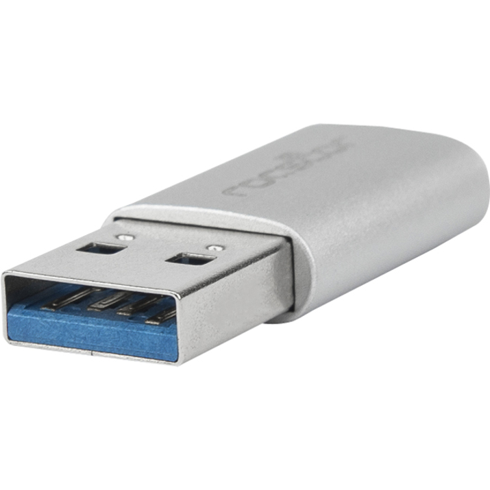 Rocstor Premium USB 3.0 to USB C Slim Aluminum Adapter - USB Type-C - 1 x Type 1 x USB 3.0 Type Male - 1 x Type C Female USB - Aluminum Case - USB 3.0 HI-SPEED USB TYPE A to USB-C M/F SLIM/COMPACT - Thumbnail 4