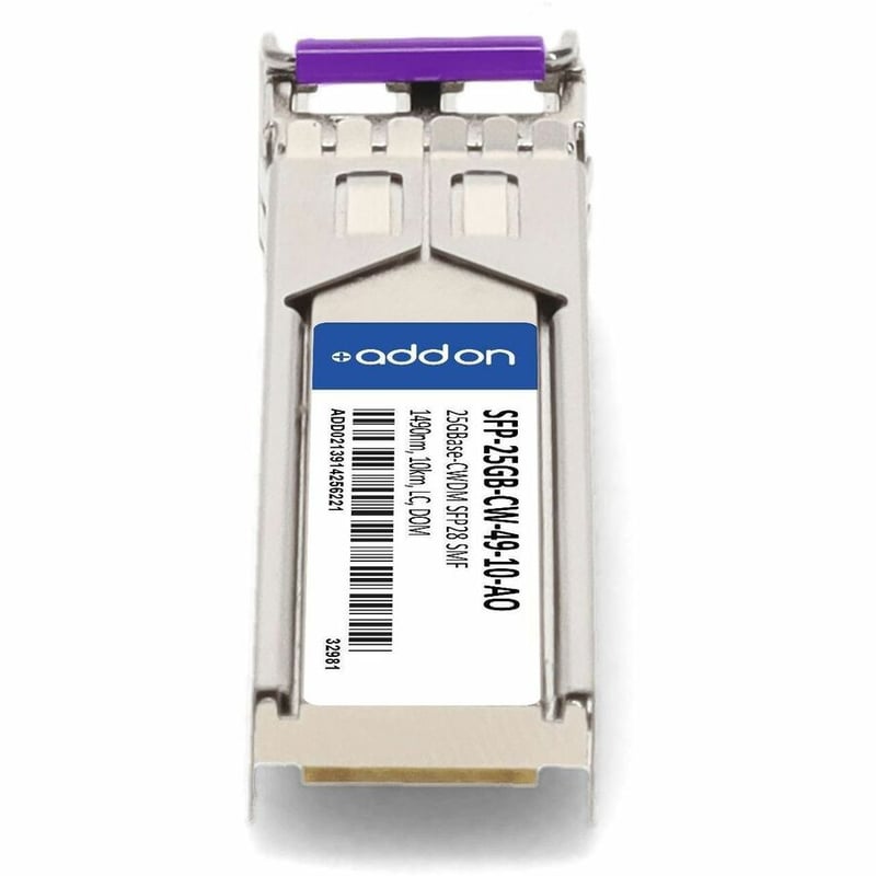 AddOn MSA and TAA 25GBase-CWDM SFP28 Transceiver (SMF, 1490nm, 10km, LC, DOM) - Thumbnail 4