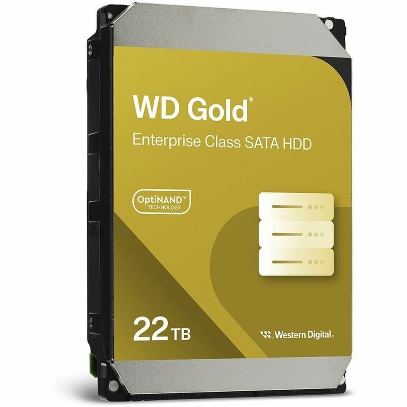 WD Gold WD221KRYZ 22 TB Hard Drive - 3.5" Internal - SATA (SATA/600) - Conventional Magnetic Recording (CMR) Method - Thumbnail 3
