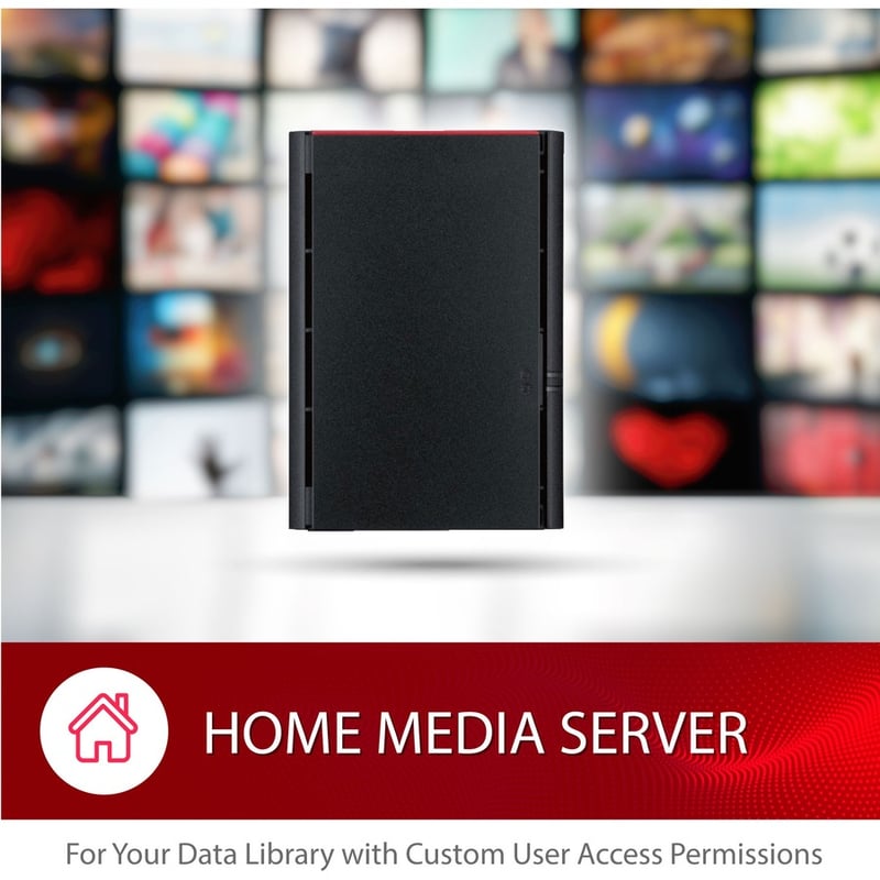 BUFFALO LinkStation SoHo 220 Home-Office NAS Storage 12TB Personal Cloud Hard Drives Included - Thumbnail 4