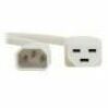 POWER CORD C14 C21 HEAVY-DUTY 15A 250V 14 AWG 6FT WHITE - Thumbnail 3