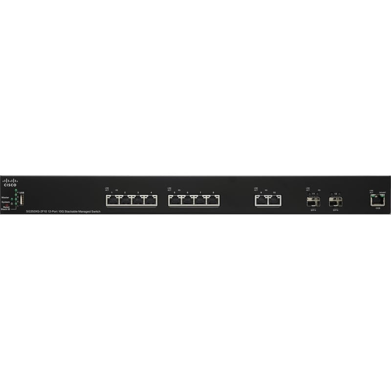 Cisco SG350XG-2F10 12-Port 10GBase-T Stackable Switch - Thumbnail 1