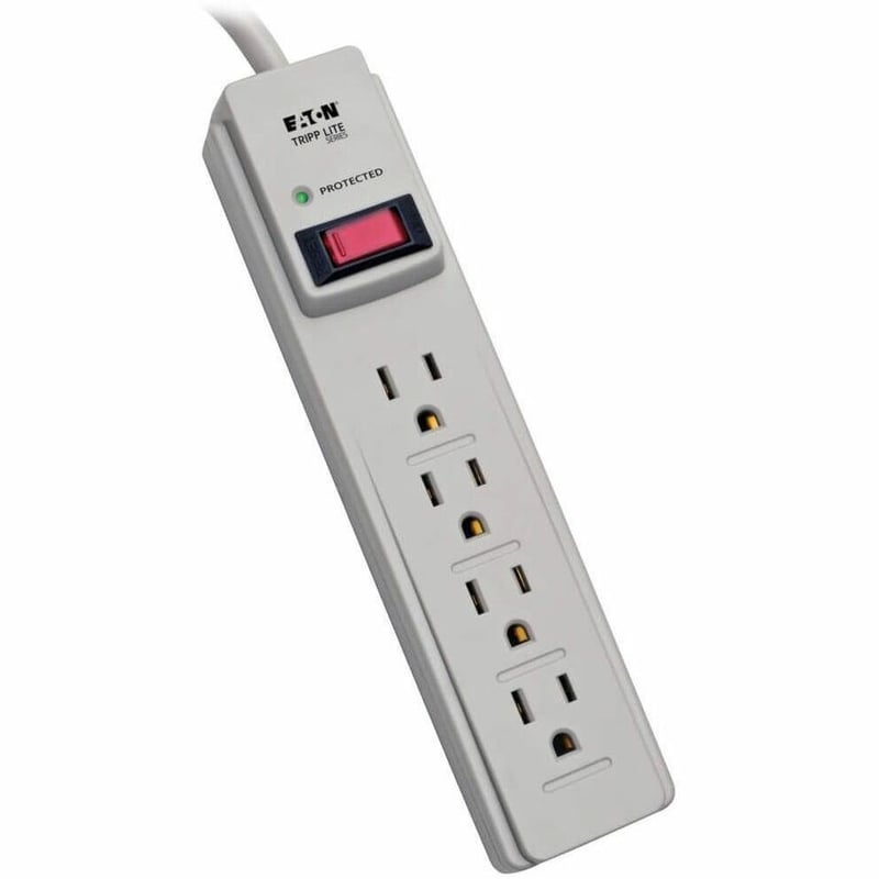 Tripp Lite by Eaton Protect It! 4-Outlet Home Computer Surge Protector Strip 4 ft. (1.22 m) Cord 450 Joules - Thumbnail 1