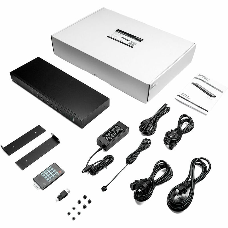 StarTech.com 4x4 HDMI Matrix Switch with Audio and Ethernet Control - 4K 60Hz - HDMI Switcher Box - Rack Mountable - With Remote Ethernet & RS232 Control - Thumbnail 5