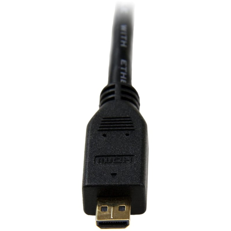 StarTech.com 6ft Micro HDMI to HDMI Cable with Ethernet, 4K High Speed Micro HDMI Type-D Device to HDMI Monitor Adapter/Converter Cord - Thumbnail 5