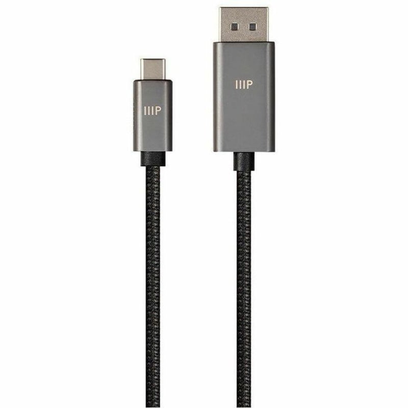 MONOPRICE BIDIRECTIONAL USB TYPE-C TO DISPLAYPORT CABLE - 4K@60HZ_ BLACK_ 6FT - Thumbnail 1