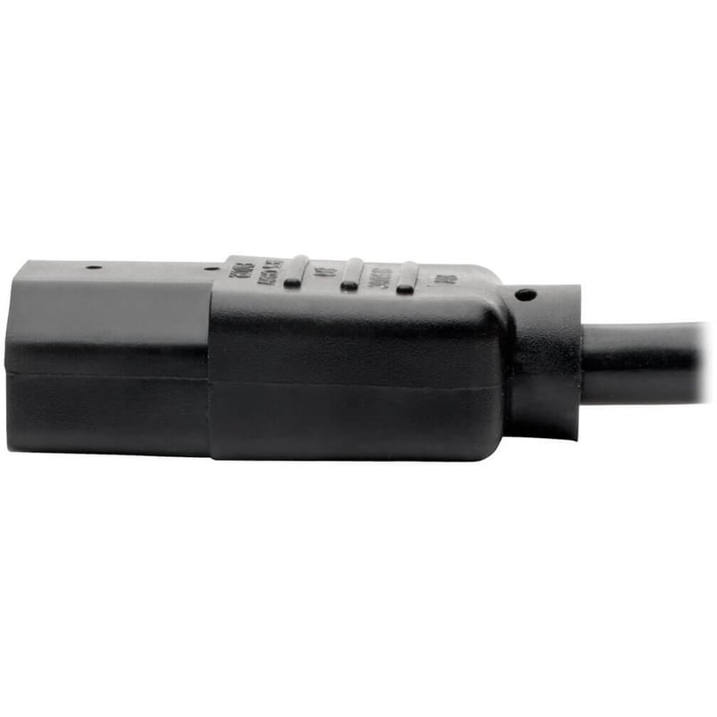 Eaton Tripp Lite Series Y Splitter Power Cable, NEMA 5-15P to 2x C13 - 10A, 125V, 18 AWG, 1.5 ft. (0.45 m), Black - Thumbnail 4