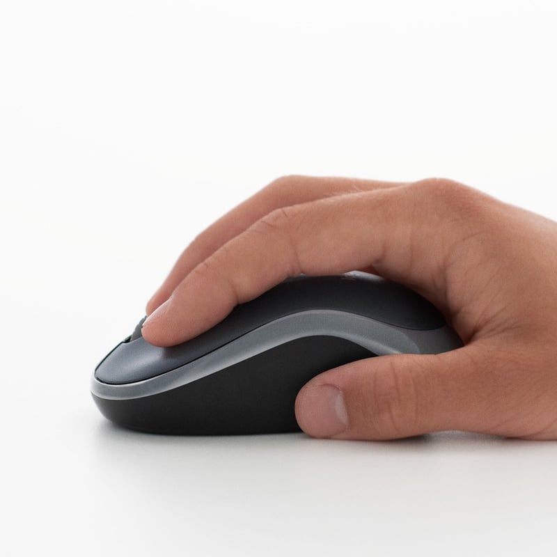 Logitech M185 Wireless Mouse, 2.4GHz with USB Mini Receiver, 12-Month Battery Life, 1000 DPI Optical Tracking, Ambidextrous, Compatible with PC, Mac, Laptop (Red) - Thumbnail 2