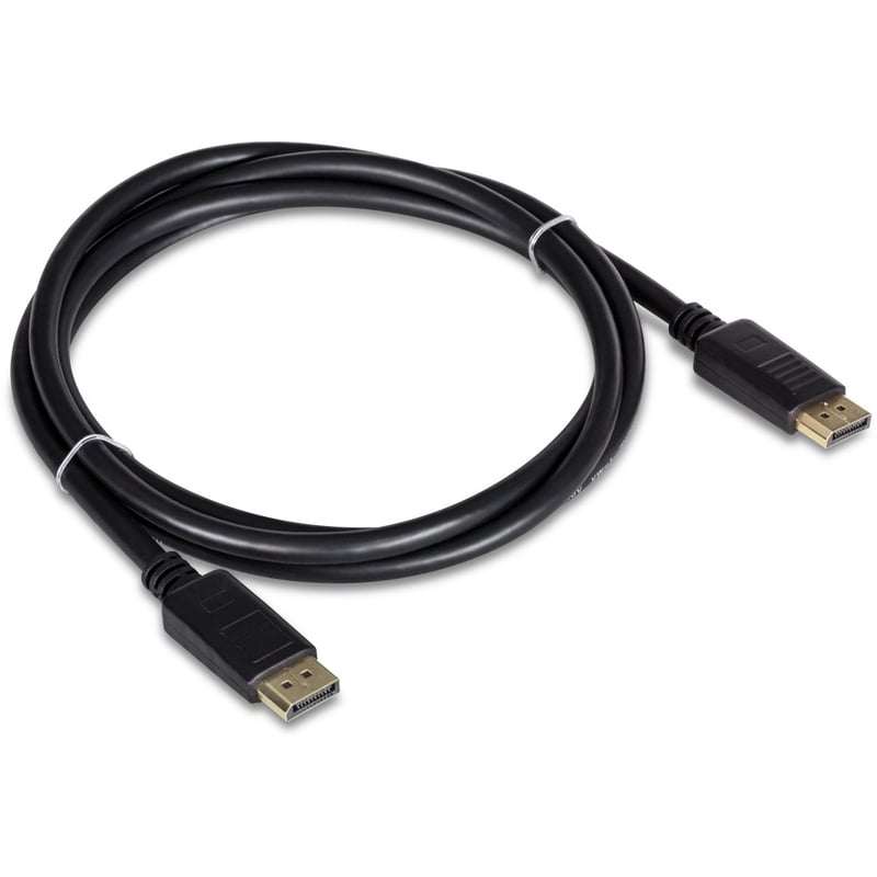 TRENDnet 6 Foot DisplayPort 1.2 Cable, 2-Pack, Includes 2 x DisplayPort 1.2 Cables, Supports up to 2560 x 1440 @ 144Hz, Black, TK-DP06/2 - Thumbnail 2