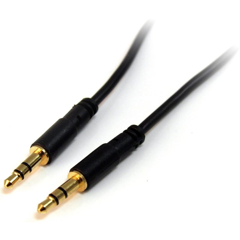 StarTech.com 3 ft Slim 3.5mm Stereo Audio Cable - M/M - Thumbnail 1