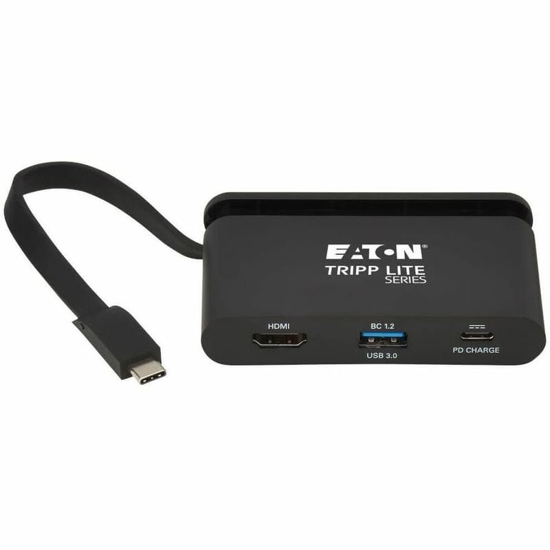 Tripp Lite by Eaton USB C Multiport Adapter Converter 4K w/ /HDMI, Gigabit Ethernet, USB-A Hub, PD Charging, Storage Cable Thunderbolt 3 Compatible - Thumbnail 4