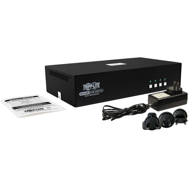 Tripp Lite by Eaton Secure KVM Switch, 4-Port, Dual Head, DisplayPort to DisplayPort, 4K, NIAP PP4.0, Audio, TAA - Thumbnail 2