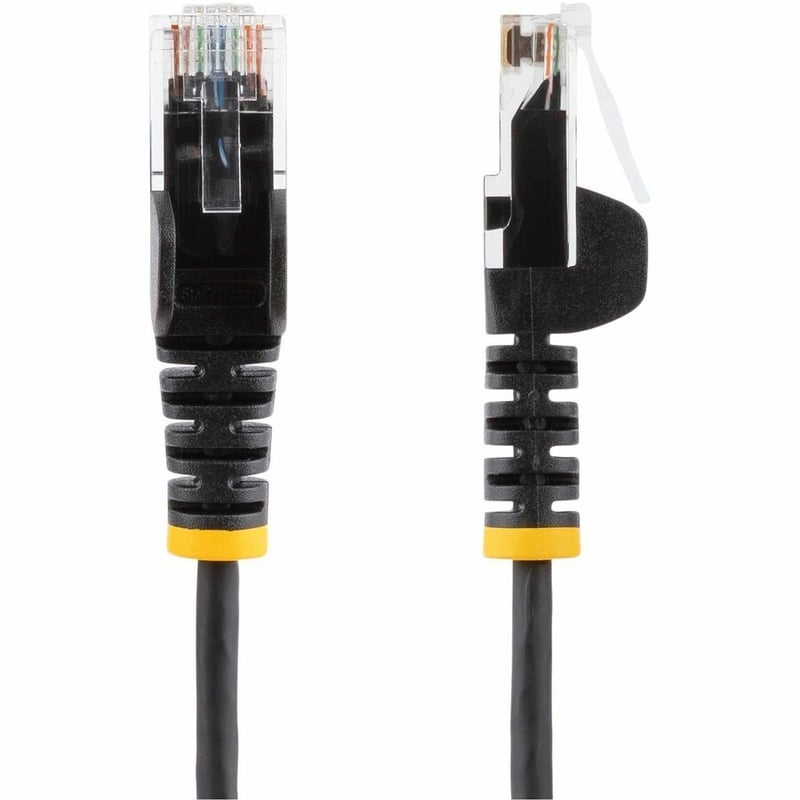 StarTech.com 10ft CAT6 Cable - Slim CAT6 Patch Cord - Black Snagless RJ45 Connectors - Gigabit Ethernet Cable - 28 AWG - LSZH (N6PAT10BKS)