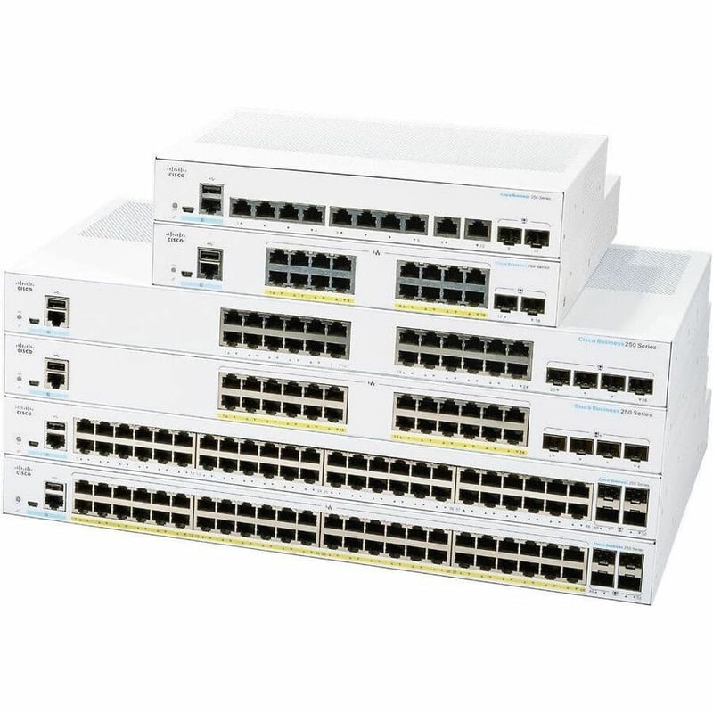 CBS250 SMART 48-PORT GE, PARTIAL POE, 4X1GSFP REMANUFACTURED - Thumbnail 2
