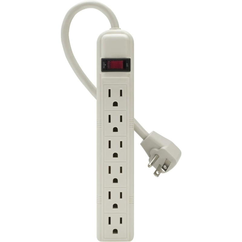 Belkin 6 Outlet Power Strip - 5 foot cord - White - Thumbnail 1