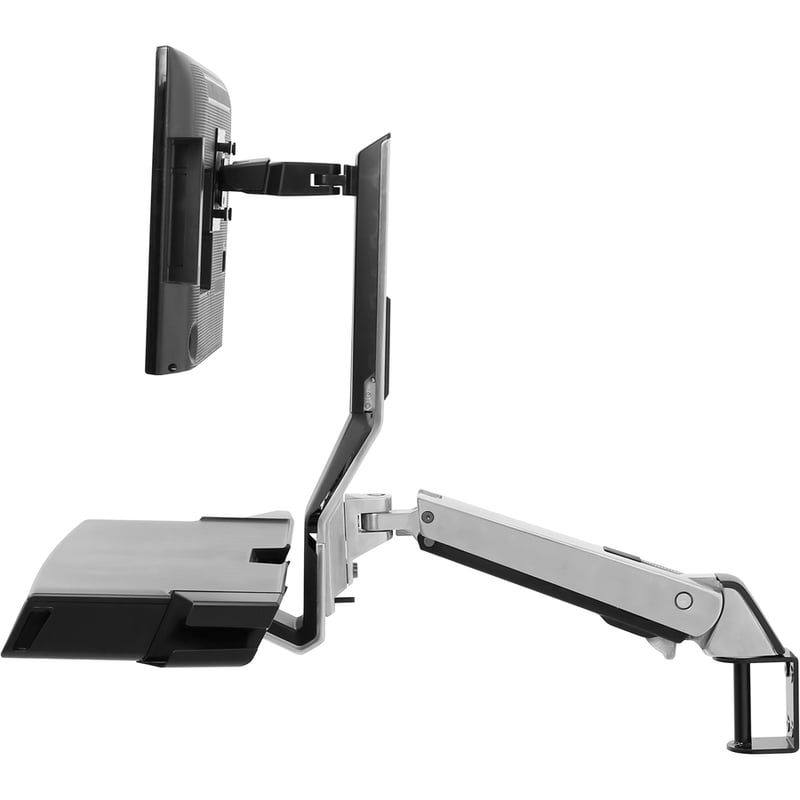 Ergotron StyleView Mounting Arm for Keyboard, Monitor, Bar Code Scanner, Mouse, Wrist Rest - Polished Aluminum - Thumbnail 4