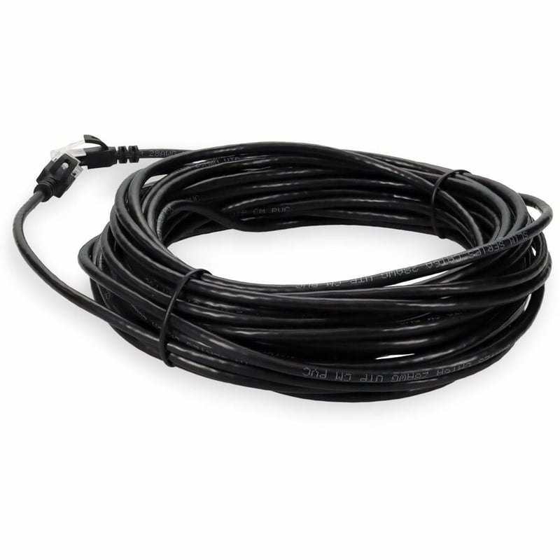 AddOn 50ft Black CAT 6 Slim PVC Ethernet Cable Non-Booted RJ-45 M/M - Thumbnail 3