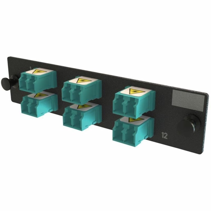 ADPT PANEL OFP 6 KEYED LC DX 12F AQUA MOQ 1