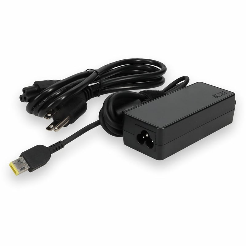 Lenovo 0B47455 Compatible 65W 20V at 3.25A Black Slim Tip Laptop Power Adapter and Cable - Thumbnail 1