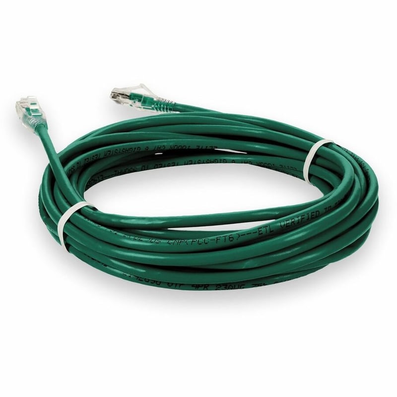 AddOn 30ft Green CAT 6 Plenum-Rated Ethernet Cable Snagless Bubble Boot RJ-45 M/M - Thumbnail 3