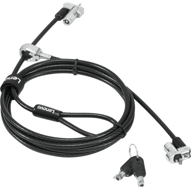 Lenovo NanoSaver Twin Head Nano/MS 2.0 MasterKey Cable Lock - Thumbnail 1