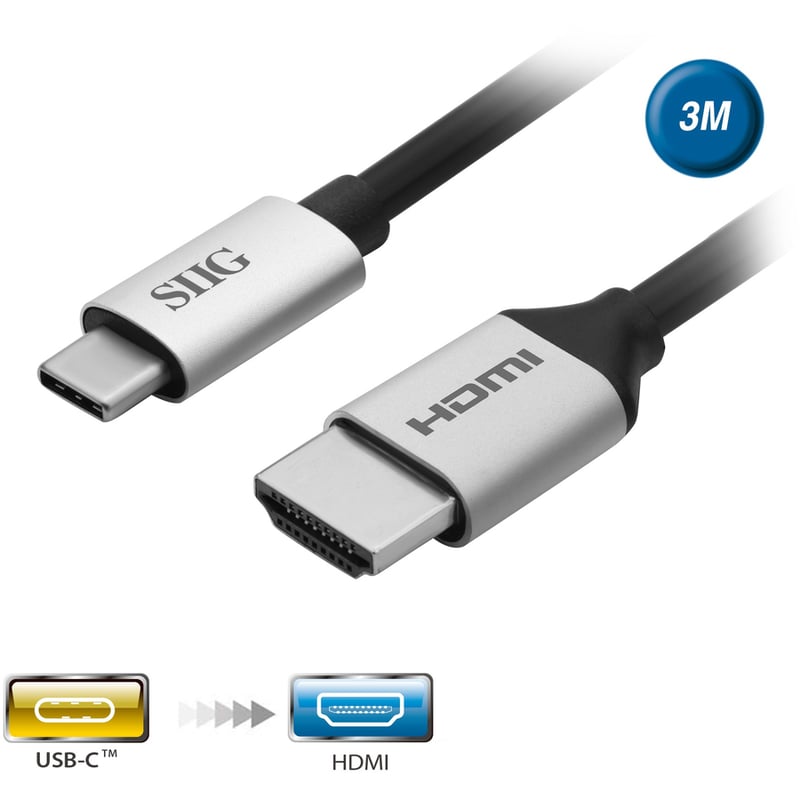 SIIG USB-C to HDMI 4K 60Hz Active Cable - 3M - Thumbnail 2