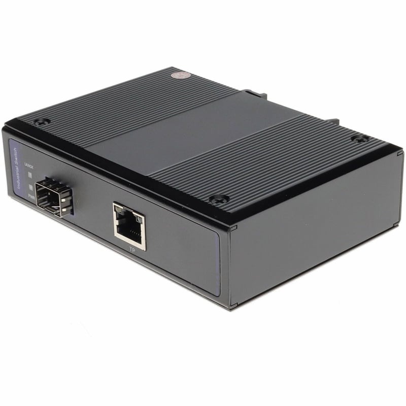 AddOn 10/100/1000Base-TX(RJ-45) to Open SFP Port Industrial POE Media Converter - Thumbnail 1