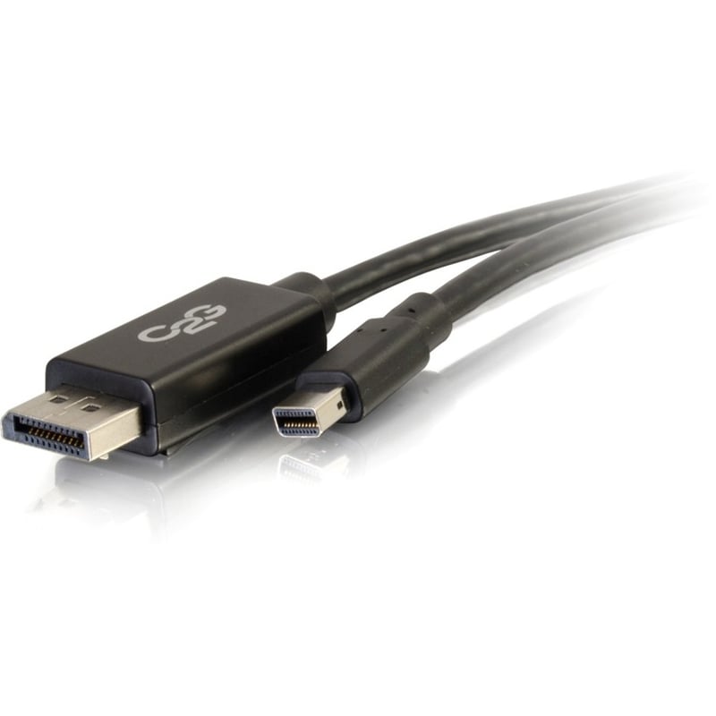 C2G 6ft 4K Mini DisplayPort to DisplayPort Cable - 4K 30Hz - Black - M/M - Thumbnail 1