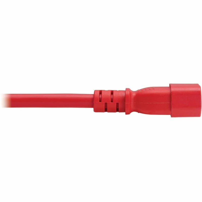POWER CORD C14 C21 HEAVY-DUTY 15A 250V 14 AWG 2 FT. 0.6 M RED - Thumbnail 4
