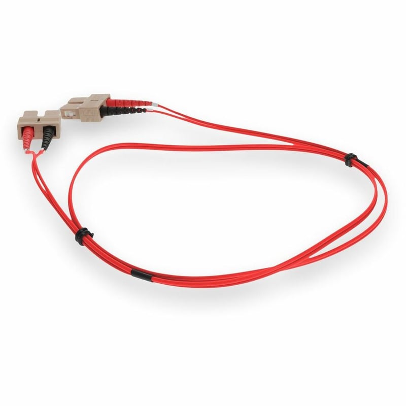 AddOn 5m SC to SC Red OM4 Duplex OFNR (Riser-Rated) Fiber Patch Cable - Thumbnail 3