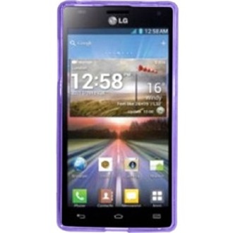 BasAcc TPU Rubber Gel Skin Case Cover w/ Pattern For LG Nexus 4x HD P880 - Purple - Thumbnail 3