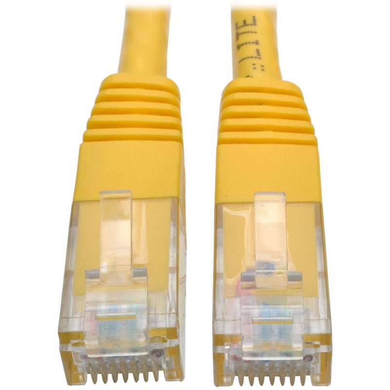 Eaton Tripp Lite Series Cat6 Gigabit Molded (UTP) Ethernet Cable (RJ45 M/M), PoE, Yellow, 7 ft. (2.13 m) - Thumbnail 1