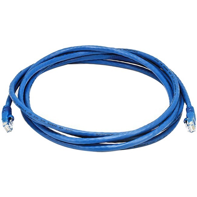 MONOPRICE CAT6 10FT BLUE PATCH CABLE, UTP, 24AWG, 550MHZ, PURE BARE COPPER, SNAG - Thumbnail 1
