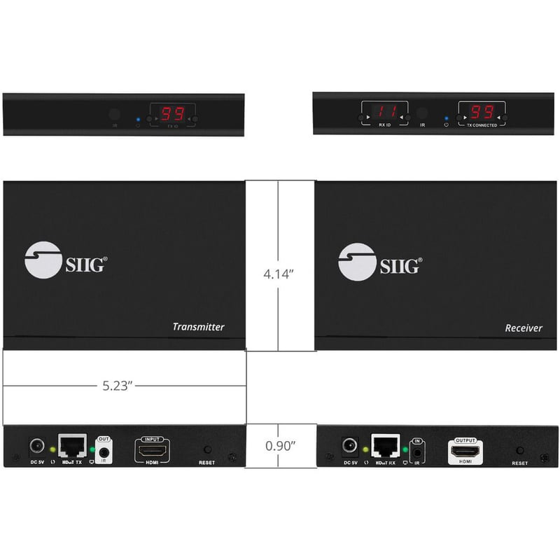 SIIG HDMI 2.0 4K60Hz Over IP Extender / Matrix with IR - Kit - Thumbnail 3