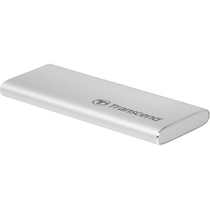 Transcend ESD240C 120 GB Portable Solid State Drive - External - SATA - Silver - Thumbnail 1