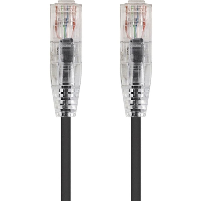 SLIMRUN CAT6 UTP CABLE-2FT BLACK - Thumbnail 1