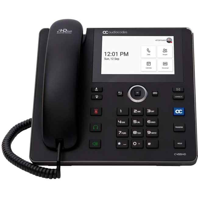 TEAMS C455HD IP-PHONE POE GBE BLACK WITH AN EXTERNAL POWER SUPPLY BLACK - Thumbnail 1