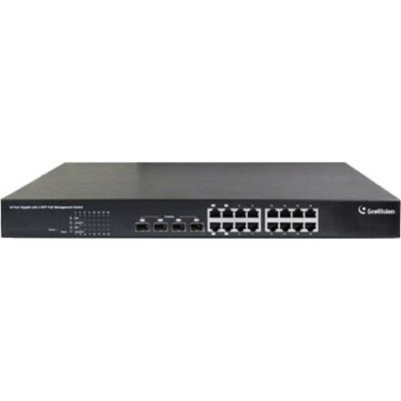 GeoVision 16-Port Gigabit 802.3at Web Management PoE Switch - Thumbnail 2