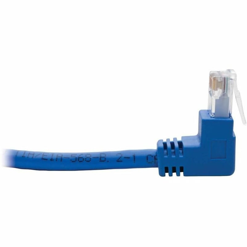 Eaton Tripp Lite Series Up-Angle Cat6 Gigabit Molded UTP Ethernet Cable (RJ45 Right-Angle Up M to RJ45 M), Blue, 1 ft. (0.31 m) - Thumbnail 5