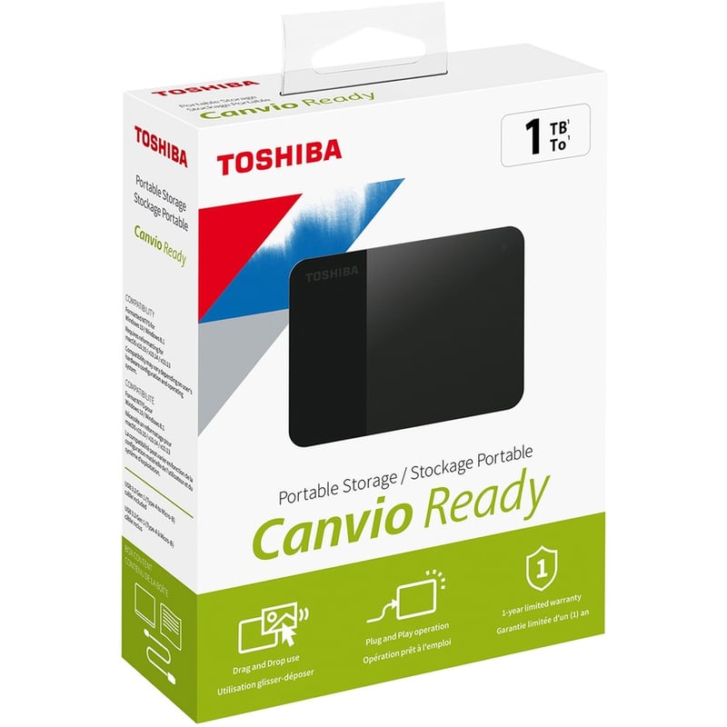 TOSHIBA CANVIO READY (B3) - 1TB - BLACK