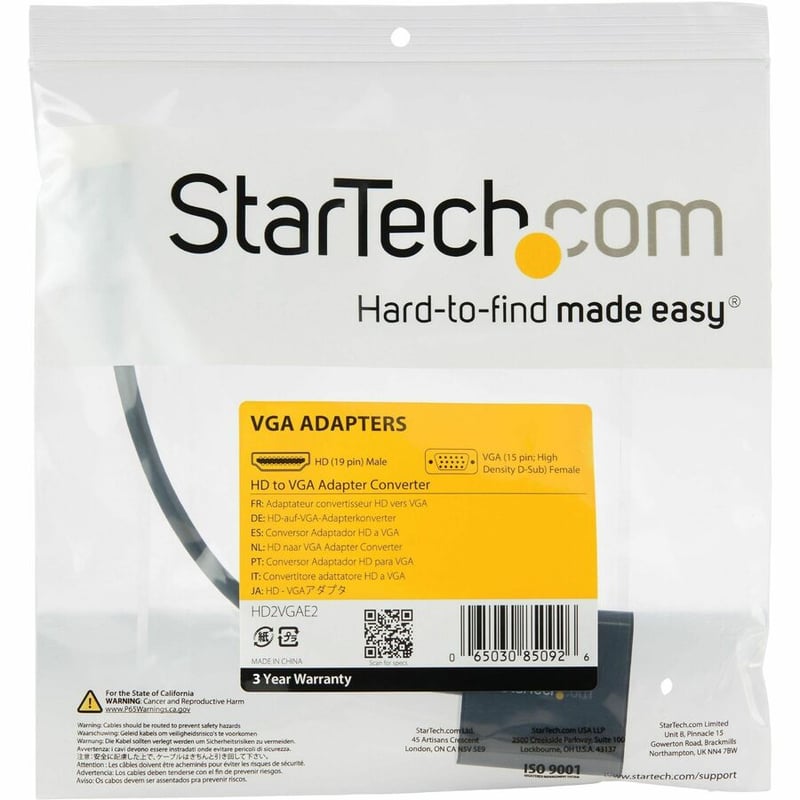 StarTech.com HDMI to VGA Adapter - 1080p - 1920 x 1080 - Black - HDMI Converter - VGA to HDMI Monitor Adapter - Thumbnail 4