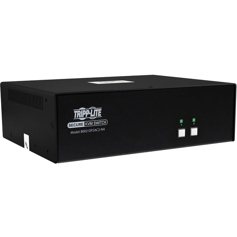 Tripp Lite by Eaton Secure KVM Switch, 2-Port, Dual Head, DisplayPort to DisplayPort, 4K, NIAP PP4.0, Audio, CAC, TAA - Thumbnail 1