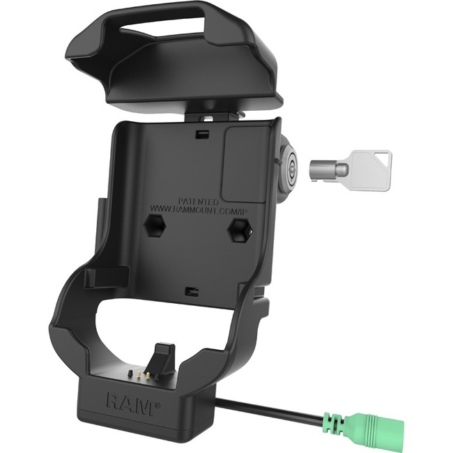RAM Mounts Key-Locking Form-Fit Powered Cradle for Zebra TC70, 72, 75 & 77 - Thumbnail 1