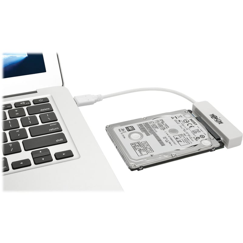 Tripp Lite by Eaton USB 3.2 Gen 2 (10 Gbps) USB-C to SATA III Adapter Cable with UASP 2.5 in. SATA Hard Drives Thunderbolt 3 Compatible White - Thumbnail 2
