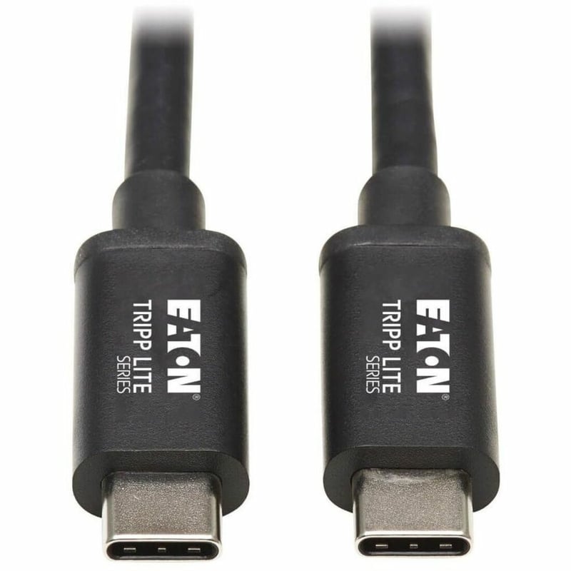 Tripp Lite by Eaton Thunderbolt 3 Passive Cable (M/M) - 40 Gbps 5A 100W Power Delivery 4K/60 Hz 0.5 m (1.6 ft.) Black - Thumbnail 1