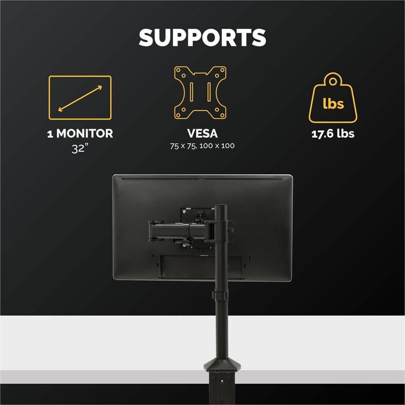 Fellowes Reflex Single Monitor Arm - Thumbnail 2