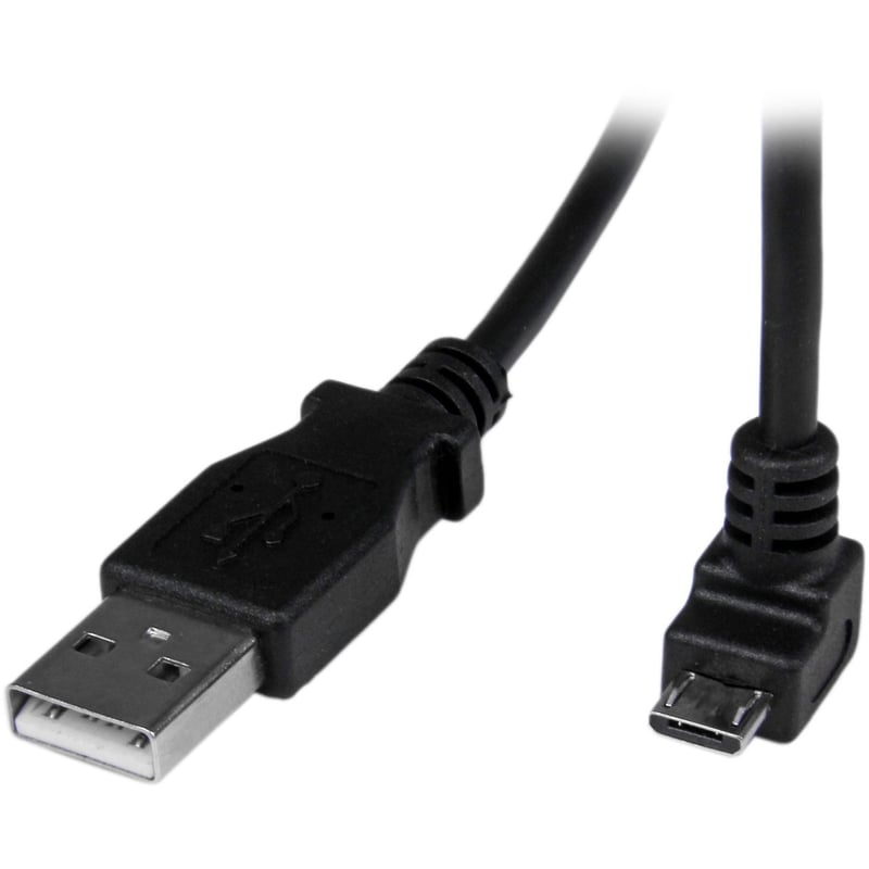 StarTech.com 2m Micro USB Cable - A to Down Angle Micro B - Thumbnail 1