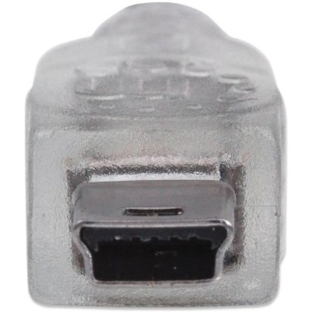 Manhattan Hi-Speed USB 2.0 A Male to Mini-B Male Device Cable, 6', Translucent Silver - Thumbnail 5