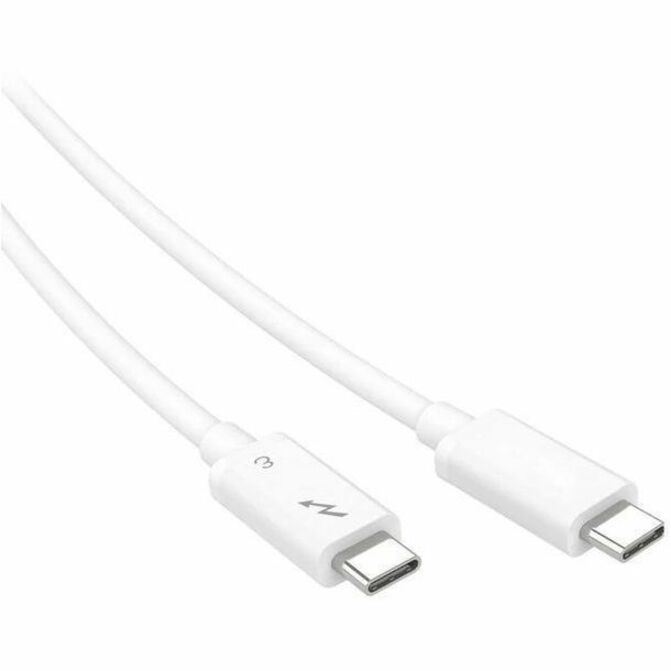 4XEM 20Gbps 6FT/2M Thunderbolt 3 White Cable - Thumbnail 5