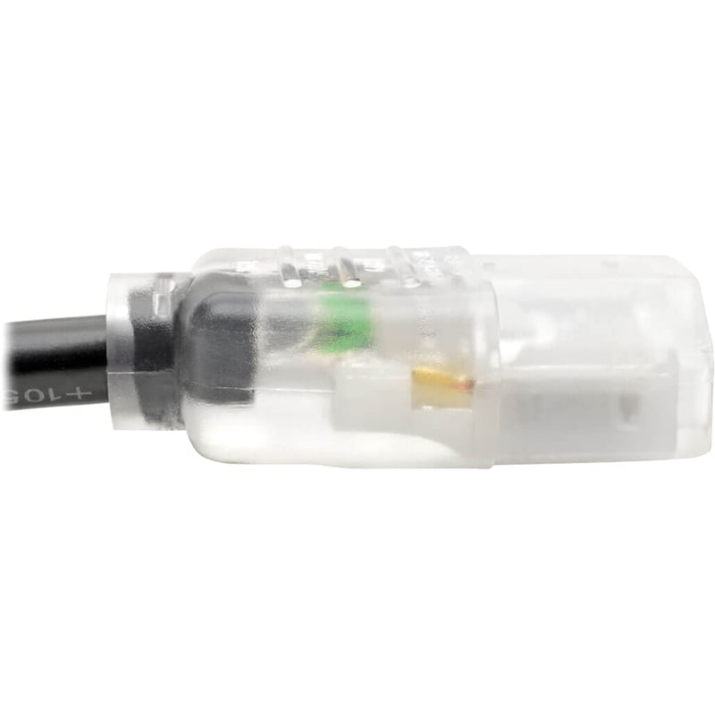 Eaton Tripp Lite Series Hospital-Grade Power Cord, NEMA 5-15P to C13 - Green Dot, 13A, 125V, 16 AWG, 10 ft. (3.05 m), Clear Plugs - Thumbnail 4